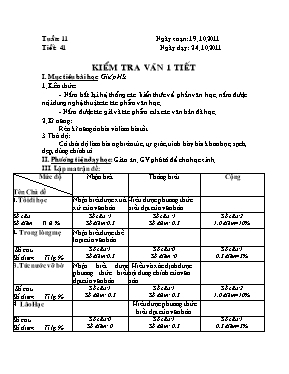 Giáo án Ngữ văn lớp 8 - Tiết 41 đến 72 - Năm học 2011-2012